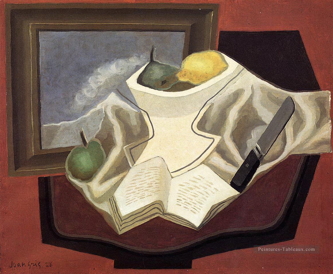 la table devant l’image 1926 Juan Gris Peintures à l'huile